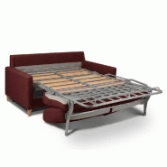 Canapé convertible OGGETTO - Matelas 16 cm - Système express - Sommier à lattes 160 cm - Microfibre Bordeaux - RENATONISI_1