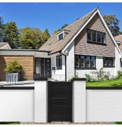 Portillon aluminium Strasbourg - Design chic et couleur gris anthracite - portistr180100g_1