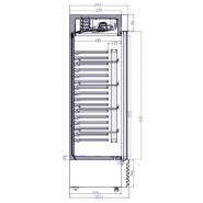 Vitrine verticale positive avec porte , idéal pour chr, traiteurs, boulangeries, pâtisseries et chocolateries -eko 42 cl white / black iarp_1