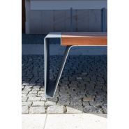Banc connecté LRA491-05 - mmcité 1 a.S. - hauteur 785 mm, structure en acier plié, assise et dossier en HPL, accoudoirs_1