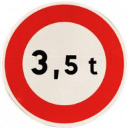 Panneau d'interdiction B13 - Limitation de tonnage personnalisable_1