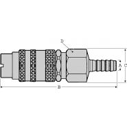 Séries 171 - Coupleur acétylène CEJN en laiton/aluminium avec joints EPDM et sécurité anti déconnexion_1