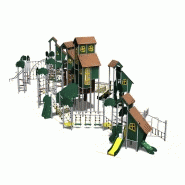 Structure de jeux 6 tours + accro gamme terra - TE63301I - 15 tours, 4 échelles, 6 ponts de corde_1