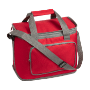 Sac isotherme zippé - bandoulière réglable et poche frontale - polyester 600D - rouge_1
