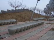 Banc en béton Cuc modulaire avec assise en ciment blanc ou gris Green Seal - 65 x 55,6 x 57 cm_1