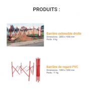 Barrières extensibles pour sécurisation de chantiers - modèles droits et de regard en acier_1