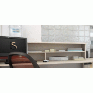 Bureau d'accueil Tono - Mobel Linea. - 80, Alu, Acacia clair_1