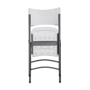 Chaise pliante de réception polyéthylène blanc Nimes - lot de 4_1