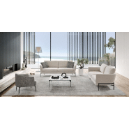 HUDSON OLTA - Canapé modulable beige blanc cassé avec piètement en acier - Small - Revêtements de haute qualité_1