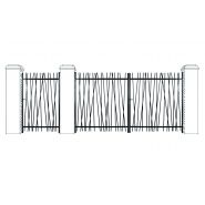 Portail destructuré - Ossature 35x35x2 mm - Barreaudage tube diamètre 17x2 mm_1