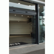 Porte piétonne - 200 - 3 vantaux - coulissante télescopique - extérieur - détecteur de mouvement - commande manuelle - contrôle d'accès ou digicode - Label Télescopique_2