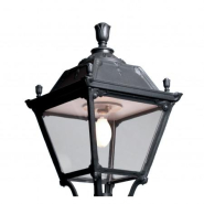 Borne lumineuse classique Indura Medium 4 - IP55 - résine noire - hauteur 71 cm - à équiper d'une ampoule E27_1