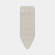 Housse de table à repasser taille C -124 x 45 cm, set complet - Denim Grey - Housse 100% coton avec sous-couche épaisse pour fers ordinaires et fers à vapeur_1