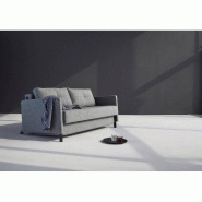 Canapé convertible design Cubed 02 Arms 160 Twist Granite - Innovation Living - Lit 200x160 cm_1