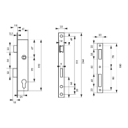 Serrure encastrable pour porte d'entrée - Axe à 26 L 41 - Réversible - THIRARD_1