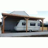 Abri camping-car ouvert caravane / structure en bois / toiture plate / 3.11 x 3.20 m_1