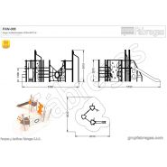 Conjunto 2 MEC-002 - Structures de jeux combinées Fabregas - Largeur 3110 mm - Jeux multiactivités_1