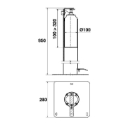 Distributeur pour flacon de gel hydroalcoolique à pédale_1