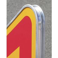 Panneau de chantier en acier galvanisé - Nadia Signalisation - Certifié NF TSI 03 avec options et finitions_1