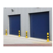 Potelet fixe en acier Ø114 mm - Fixation sur platine 230x230 mm - STI Balisage routier_1