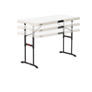 Table pliante ultra-résistante et légère - polypro 1,22m réglable en hauteur_1