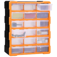 Vidaxl organisateur multi-tiroirs avec 18 tiroirs centraux 38x16x47 cm 149597_1