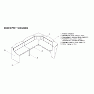 Banque d'accueil droite Alpa avec PMR - MDD - Blanc brillant, Gauche_1