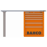 Établi usage intensif - Plateau acier 1800/1500 x 750 x 40 mm - 2 pieds et 6 tiroirs - 1495KH6WB15TS_1