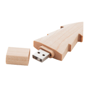 Clé USB publicitaire en bois - forme sapin de Noël - 8/16/32GB_1