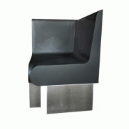 Banc angle arrondi 600 x 586 x 870 mm avec dossier XPS prêt à carreler - Hammam et salle de bain Valstorm_1