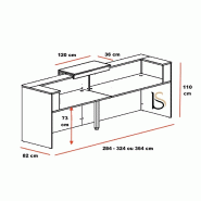 Comptoir d'accueil lumineux 2 personnes Delta Plus - Mobel Linea - Blanc, Oui, 364_1