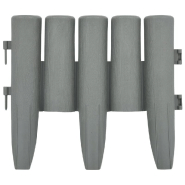 Vidaxl bordures de pelouse 36 pcs gris 10 m pp 48621_1