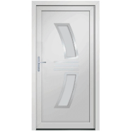 Vidaxl porte d'entrée blanc 98x200 cm pvc 3187922_1
