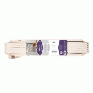 Barrière Stopfix en bois blanche - Extensible jusqu'à 110 cm_1