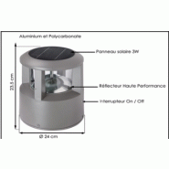 Borne lumineuse solaire Bilbao - LED 3W - Aluminium - 0.23m - Éclairage public_1