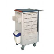 Chariot informatique Carrydose KI - structure en aluminium laqué - configurable de 12 à 60 tiroirs_1