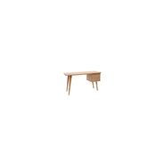 Fifties - Bureau droit design scandinave en chêne - Miliboo - L140 x P60 x H75 cm_1