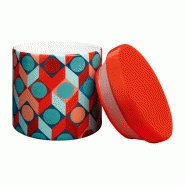 Isto - Boîte en faïence 11cm à motifs géométriques pop et rétro - Réf. 807314_1