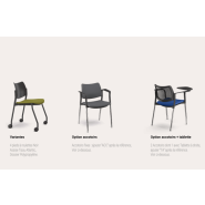 Modalis - Chaise de Réunion Columbia - Empilable avec structure en acier peint époxy_1
