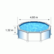 Piscine ronde acier ø4,80m x h: 1,32m - filtration à sable_1