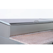 Table de préparation réfrigérée avec 3 portes et saladette incorporé - Surface marbre - Réf SH3000800M_1