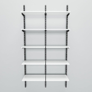 Élément suivant Global noir 5 tablettes blanc L60xH240cm_1