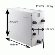 [6kW] Générateur de vapeur Steamplus pour hammam - Usage domestique avec vidange automatique et cuve inox_1