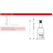 Cric bouteille HCB-8Z - Sam Outillage - capacité 8T - robuste avec soupape de sécurité_1