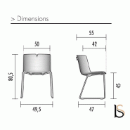 Lot de 2 chaises contemporaines Mork - Mobel Linea. - Anthracite_1