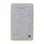 Power bank en bambou - Batterie 5000 mAh - Ports USB et USB-C - Avec câble chargeur inclus_1