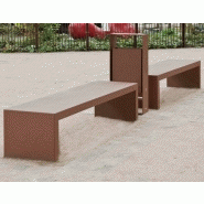 Banc public en métal moderne - Cyria Banquette Eudald I - Acier corten_1