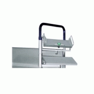 Chariot préparation de commandes - monobloc avec étagères, escabeau pliant et support moniteur_1