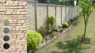 Panneaux de clôture en béton avec design pierre sèche