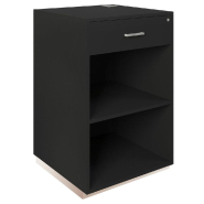 Comptoir Vertigo T01 avec tiroir MDF naturel et noir 60x60x93cm_1